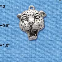 C2037* - Mascot Jaguar Silver  Charm (6 charms per package)