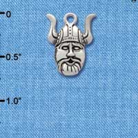 C2055 - Mascot Viking Silver Charm (6 charms per package)