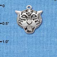 C2056 - Mascot Tiger Silver Charm (6 charms per package)