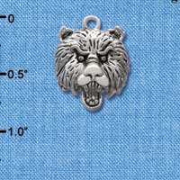 C2057 - Mascot Bear Silver Charm (6 charms per package)