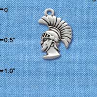 C2059* - Mascot Trojan Silver Charm (6 charms per package)