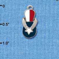 C2075 - Flip Flop Texas Flag (6 charms per package)