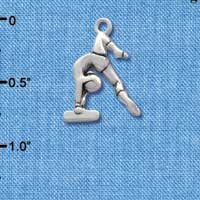 C2093+ - Gymnast Balance Beam Silver Charm (6 charms per package)