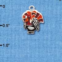 C2118 - Turkey Silver Charm (6 charms per package)