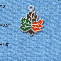 C2121 - Fall Leaf Silver Charm (6 charms per package)