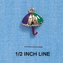 C2134 - Umbrella Gold Charm (6 charms per package)