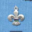 C2139 - Fleur Di Lis Silver Charm (6 charms per package)