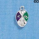C2145 - Full Face Mask Silver Charm (6 charms per package)