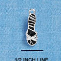 C2165+ - Sandal Pump Zebra Silver Charm (6 charms per package)