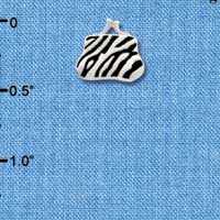 C2166 - Coin Purse Zebra Silver Charm (6 charms per package)