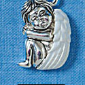 C2226* - Sleeping Angel Charm(Left & Right) (6 charms per package)