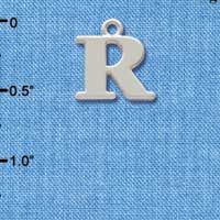 C2282 - Silver Initials - R - Large (6 charms per package)