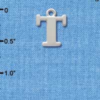 C2284 - Silver Initials - T - Large (6 charms per package)