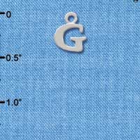 C2297 - Silver Initials - G - Small (6 charms per package)