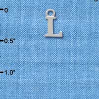 C2302 - Silver Initials - L - Small (6 charms per package)