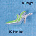 C2346+ - Lime Green Pump Silver Charm (6 charms per package)