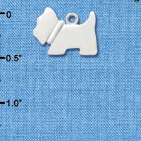 C2394* - Scottie Dog Silver Charm (Left and Right) (6 charms per package)