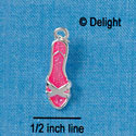 C2418+ - Hot Pink High Heel Sandal - Silver Charm (6 charms per package)