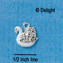 C2430* - Swan - Silver Charm (Left & Right) (6 charms per package)