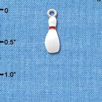 C2469 - Bowling Pin - Silver Charm (6 charms per package)