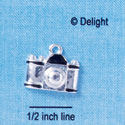 C2474 - Camera - Silver Charm (6 charms per package)