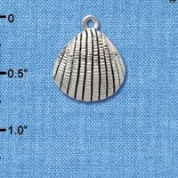 C2484 - Antiqued Clam - Silver Charm (6 charms per package)