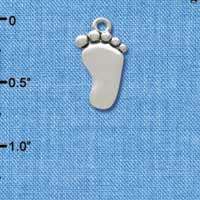 C2487* - Foot - Silver Charm (Left & Right) (6 charms per package)