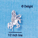 C2492* - Pegasus - Silver Charm (Left & Right) (6 charms per package)