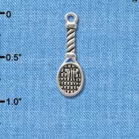 C2495 - Tennis Racquet - Silver Charm (6 charms per package)