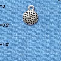 C2498+ - Golf Ball - Silver Charm (6 charms per package)
