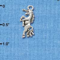 C2501* - Unicorn - Silver Charm (Left & Right) (6 charms per package)