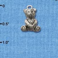 C2502 - Teddy Bear - Silver Charm (6 charms per package)