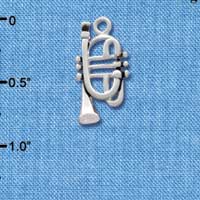 C2507+ - Trumpet - Silver Charm (6 charms per package)