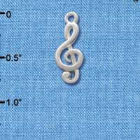 C2514 - Clef Note - Silver - Silver Charm (6 charms per package)