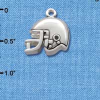 C2522* - Football Helmet - Small - Silver Charm (Left & Right) (6 charms per package)