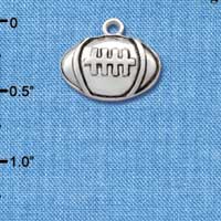 C2526 - Football - Silver - Large - Silver Charm (6 charms per package)