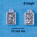 C2542+ - Two Sided - Praying Boy and Praying Girl (3-D) - Silver Charm ( 6 charms per package )
