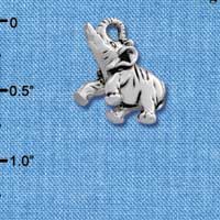 C2576+ - Elephant - Silver Charm (3-D) ( 6 charms per package )