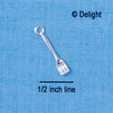 C2602+ - Spatula - Silver Charm ( 6 charms per package )