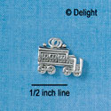 C2607+ - Train - Caboose - Silver Charm (3-D) ( 6 charms per package )