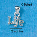 C2651 - Life - Pendant with bail - Silver Charm