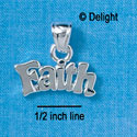 C2652 - Faith - Pendant with bail - Silver Charm