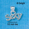 C2656 - Sexy - Pendant with bail - Silver Charm