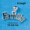 C2657 - Family - Pendant with bail - Silver Charm