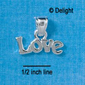 C2659 - Love - Pendant with bail - Silver Charm