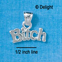 C2660 - Bitch - Pendant with bail - Silver Charm