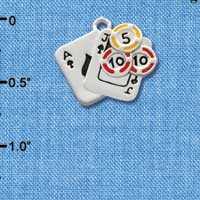 C2668 - Cards with Poker Chips - Silver Charm