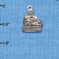 C2689 - Laughing Buddha - 3-D - Silver Charm