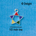 C2697 - Star - Stained Glass - Silver Charm