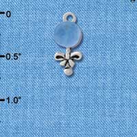 C2823+ - Blue Baby Rattle - Silver Charm ( 6 charms per package )